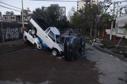 La fuerza del agua arrasó todo a su paso
