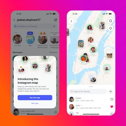 La función de Instagram Map permite visualizar en un mapa la ubicación de los contactos del app y compartir la propia con los seguidores