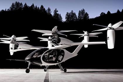 La futurista aeronave cero emisiones de despegue y aterrizaje vertical vuela gracias a seis rotores y puede transportar a cinco personas incluido el piloto