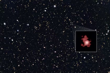 La galaxia GN-z11 es el objeto más distante detectado hasta ahora por los astrónomos y existió cuando el universo tenia solo 400 millones de años. La imagen es del Hubble