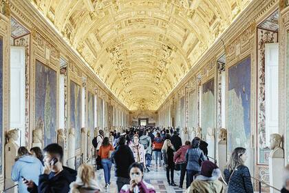 La Galería de Mapas en el Vaticano en la Ciudad del Vaticano
