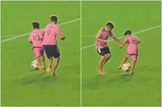 Mateo Messi hizo una jugada espectacular que impactó por los mismos gestos que La Pulga