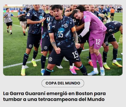 “La garra guaraní emergió en Boston para tumbar a una tetracampeona del mundo”, tituló Diario Popular de Paraguay
