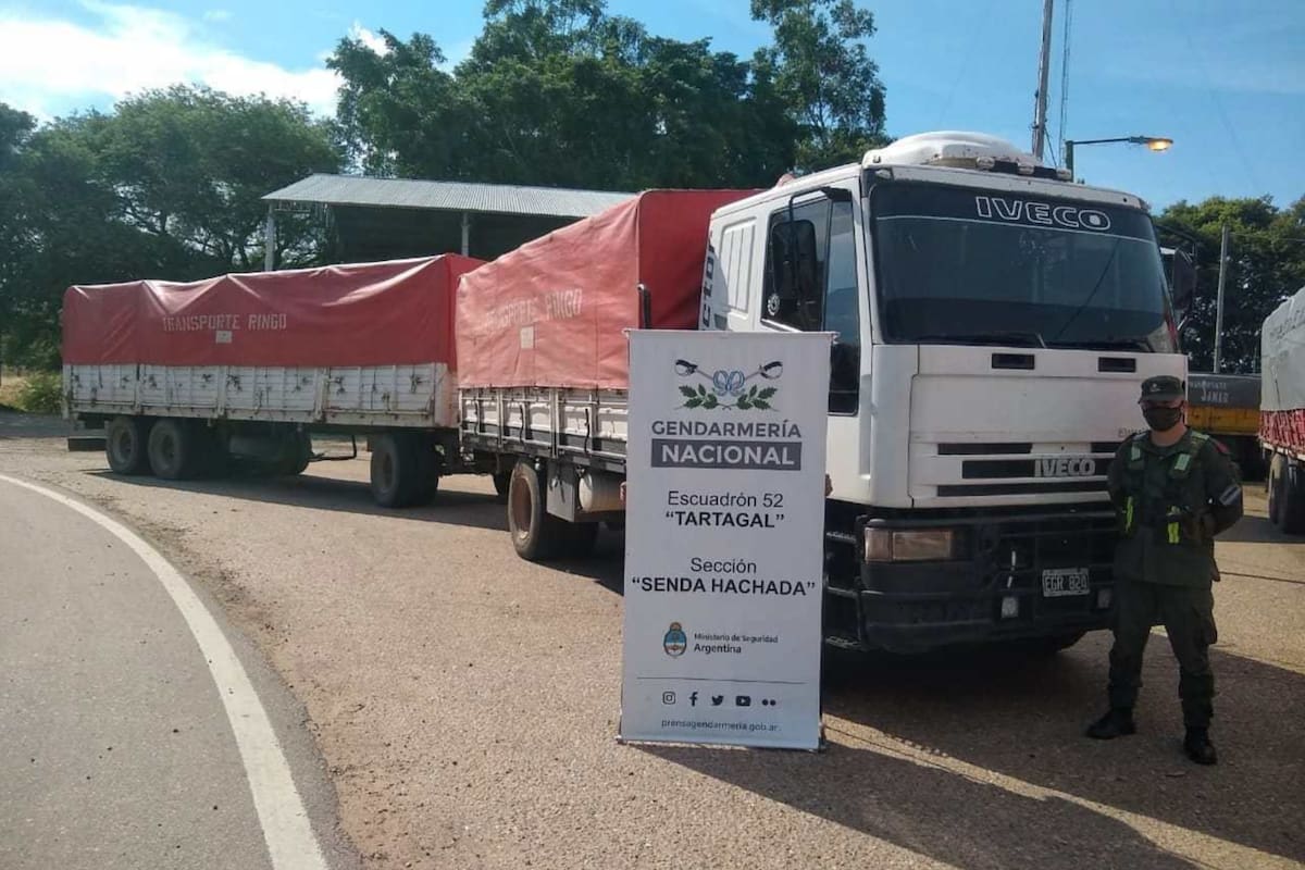 La Gendarmería realizó el operativo en el cruce de las rutas 81 y 34, en Salta