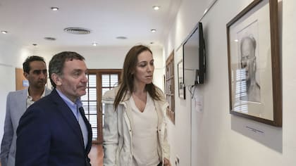 La gobernadora de la provincia de Buenos Aires, María Eugenia Vidal, en la "Mansión Seré"