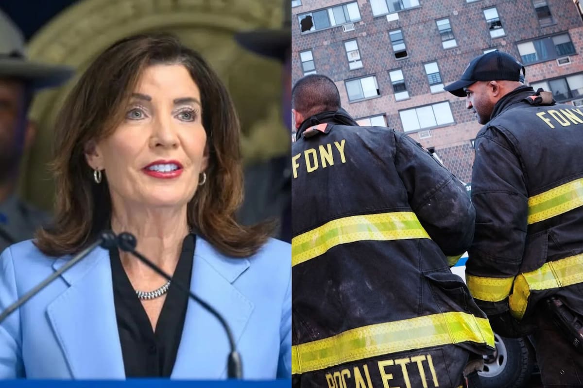 La gobernadora de Nueva York, Kathy Hochul, ofrece asistencia para bomberos de Nueva York