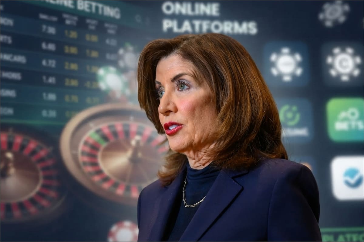 La gobernadora Kathy Hochul apuntó contra Kalshi por su demanda en Nueva York y prometió seguir controlando a las casas de apuestas