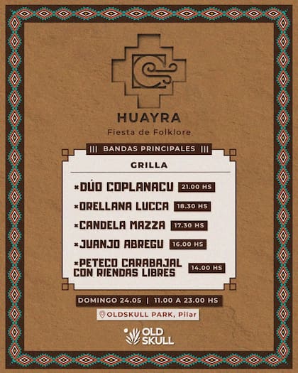 La grilla completa de artistas que participarán de Huayra, la Fiesta de Folklore de Pilar