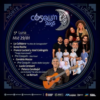 La grilla de la quinta Luna del Cosquín 2025