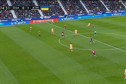 La habilitación de De Paul para Saúl que derivó en el gol de la victoria de Atlético de Madrid ante Osasuna