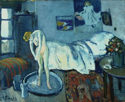 La habitación azul, pintado en 1901; la investigación que permitió llegar a ver debajo al hombre oculto