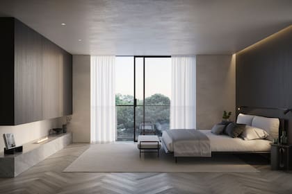 La habitación principal ultra minimalista