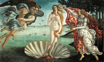 La hermosa diosa en "El nacimiento de Venus" del pintor renacentista italiano Sandro Botticelli los tiene