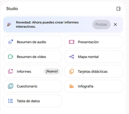 La herramienta NotebookLM se diferencia de Gemini con sus opciones apuntadas al estudio