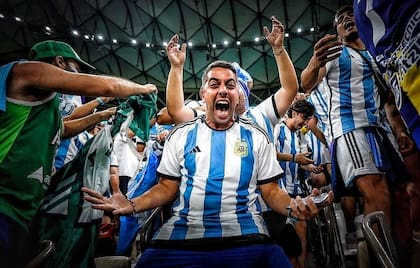 La hinchada argentina en 2023
