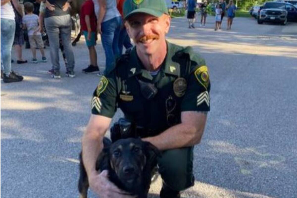 La historia de Copper, el animal que fue rescatado por un destacamento policial de los Estados Unidos