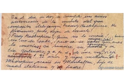 La historia de Freddy Mastropiero (publicada en Les Luthiers Online)