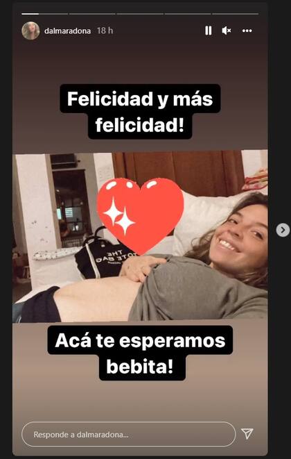 La historia de Instagram que compartió Dalma.