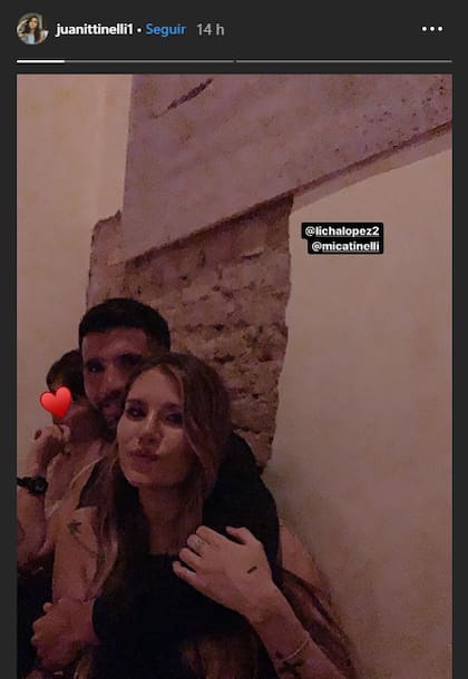 Micaela Tinelli y Lisandro López en el cumpleaños de Candelaria - Fuente: Instagram Stories