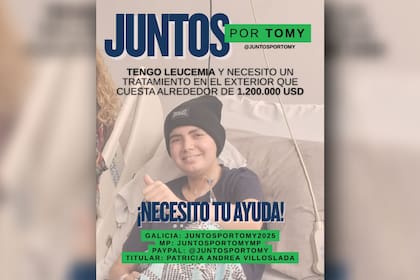 La campaña para ayudar a Tomás se expandió en redes sociales y también llegó a la televisión abierta