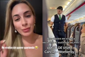 La historia de una argentina que se convirtió en viral tras enamorarse del auxiliar de vuelo (Foto: captura de tiktok)