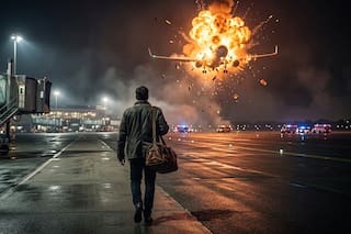 Se bajó del avión antes del despegue y minutos después la nave explotó