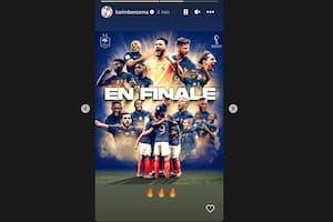 La historia que compartió en Instagram Karim Benzema, apenas terminó Francia-Marruecos; el delantero, ganador del Balón de Oro en 2022, no participará el domingo contra la Argentina en la final del Mundial de Qatar
