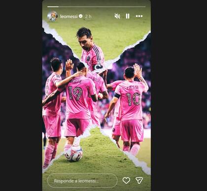 La historia que compartió Lionel Messi en su cuenta de Instagram, como previa del partido entre Inter Miami y Colombus Crew por la MLS