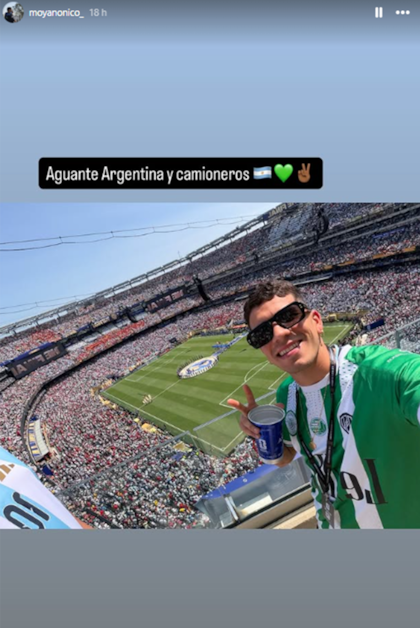 La historia que publicó Nicolás Moyano en su Instagram