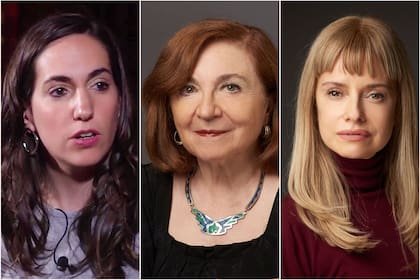 La historiadora Camila Perochena y las escritoras María Rosa Lojo y Florencia Canale