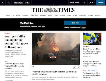 La home de The Times