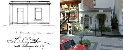 La humilde casa del arquitecto Siegerist. Construyó decenas de mansiones en el barrio de Belgrano y algunos de los edificios más importantes de la ciudad. La dirección que figura bajo su firma (Reconquista 387) era la ubicación de su estudio y oficinas.