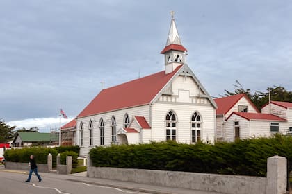 La Iglesia de Santa María ubicada en la Ross Road, en Puerto Argentino