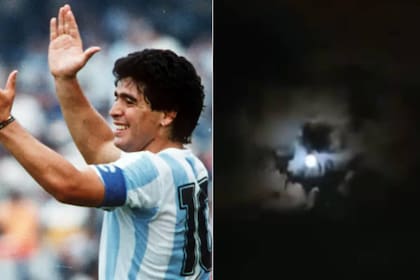 La ilusión óptica de Diego Maradona en el cielo generó conmoción en las redes