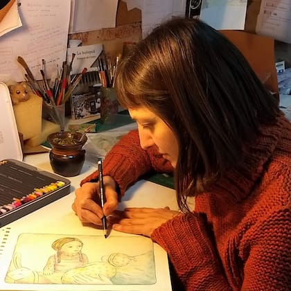 La ilustradora Guadalupe Belgrano es descendiente en sexta generación del héroe nacional, por la rama de su hija Manuela Mónica