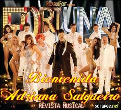 La imagen con que Ricardo Fort dio la bienvenida a Adriana Salgueiro al elenco de su obra, Fortuna