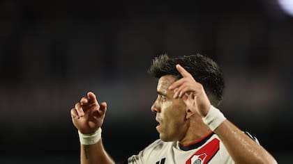La imagen de Acuña, autor del único gol de la noche
