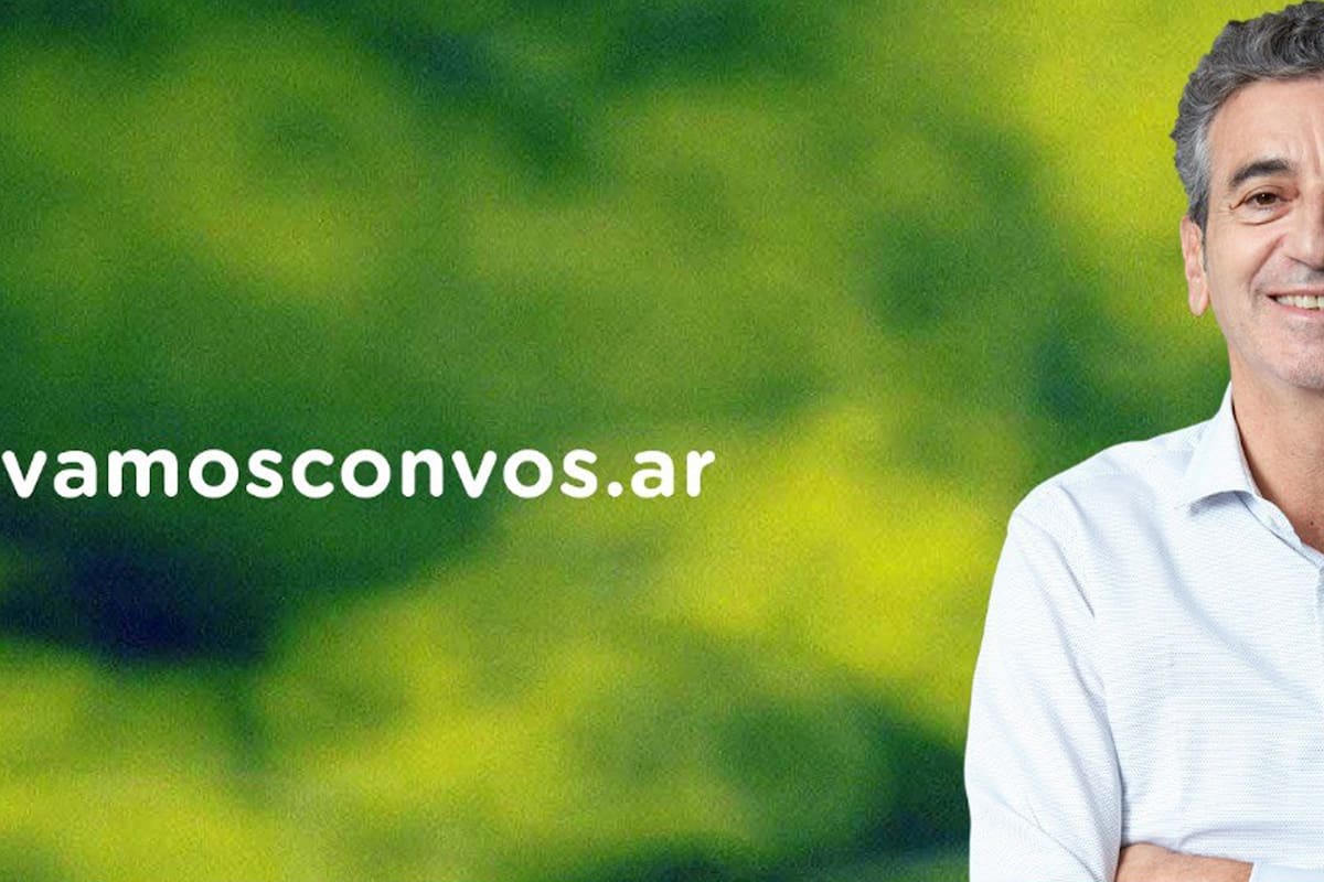 La imagen de campañaa de Randazzo, con el frente "Vamos con Vos"