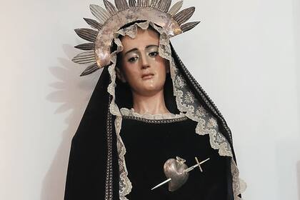 La imagen de la Virgen Dolorosa, en Coronda