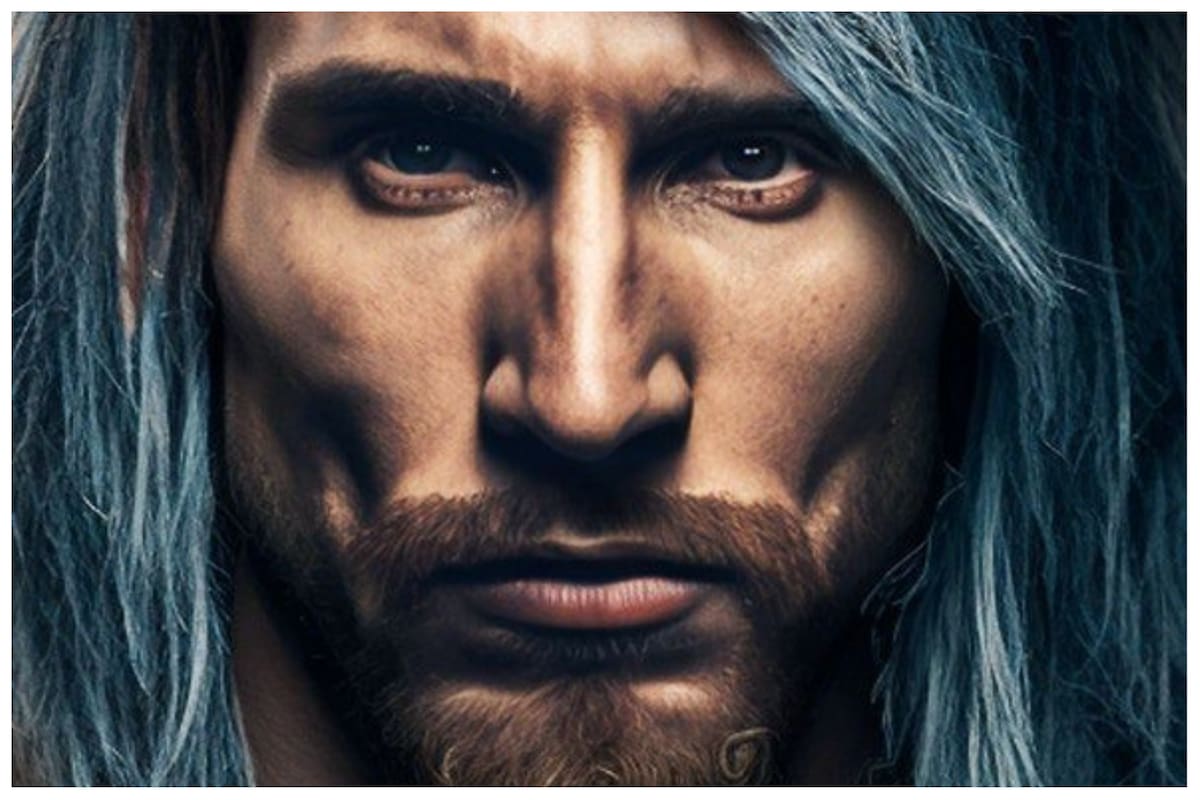 La imagen de Leo Messi según la inteligencia artificial en su versión de rockstar