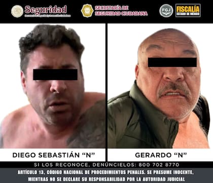 La imagen de los detenidos que difundió la Fiscalía
