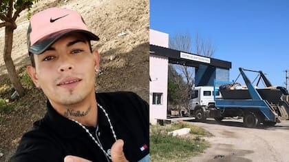 La imagen de Maximiliano Cabrera junto al ingreso principal del basural en donde fue visto por última vez