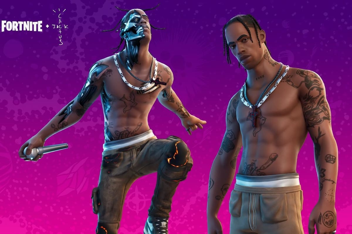 La imagen de Travis Scott como personaje de Fortnite