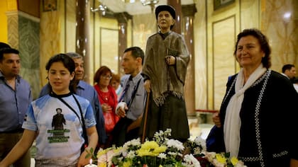 La imagen del cura Brochero en la iglesia argentina en Roma