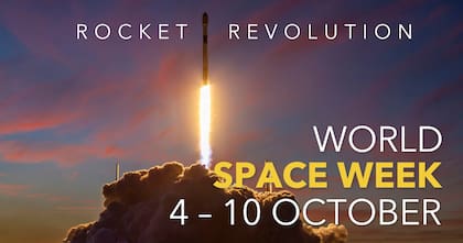 La imagen del evento de Space X, compartida por las Naciones Unidas en su página web