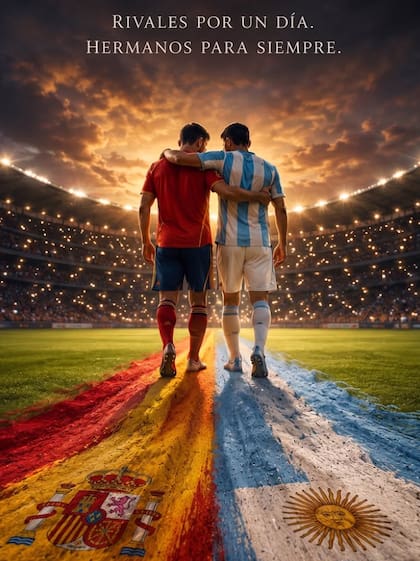 La imagen emotiva que publicó Banderas sobre Lionel Messi y Lamine Yamal
