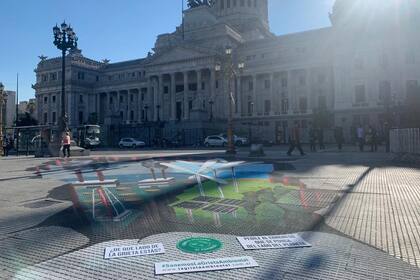 La imagen frente al Congreso