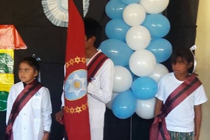 La imagen fue tomada el jueves 24 de mayo, en la escuela 4507 del paraje San Miguel, Salta