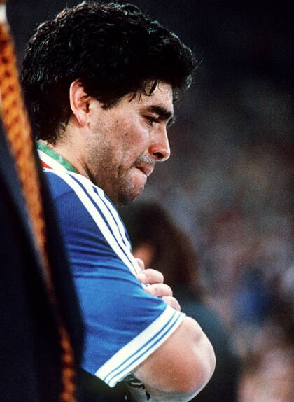 La imagen más dolorosa tras la final con Alemania en 1990