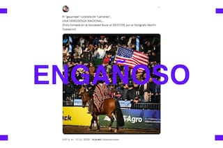 La historia completa del gaucho que desfiló con una bandera de Estados Unidos en la Rural